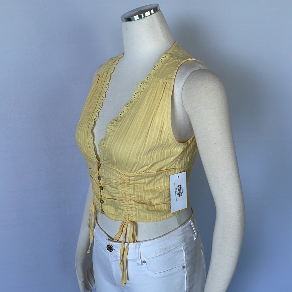 NWT HYFVE Shellsea Yellow Top Medium - Picture 8 of 10